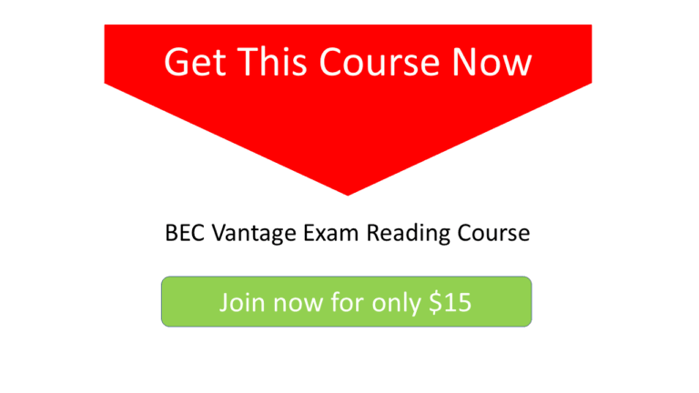 bec vantage exam reading course