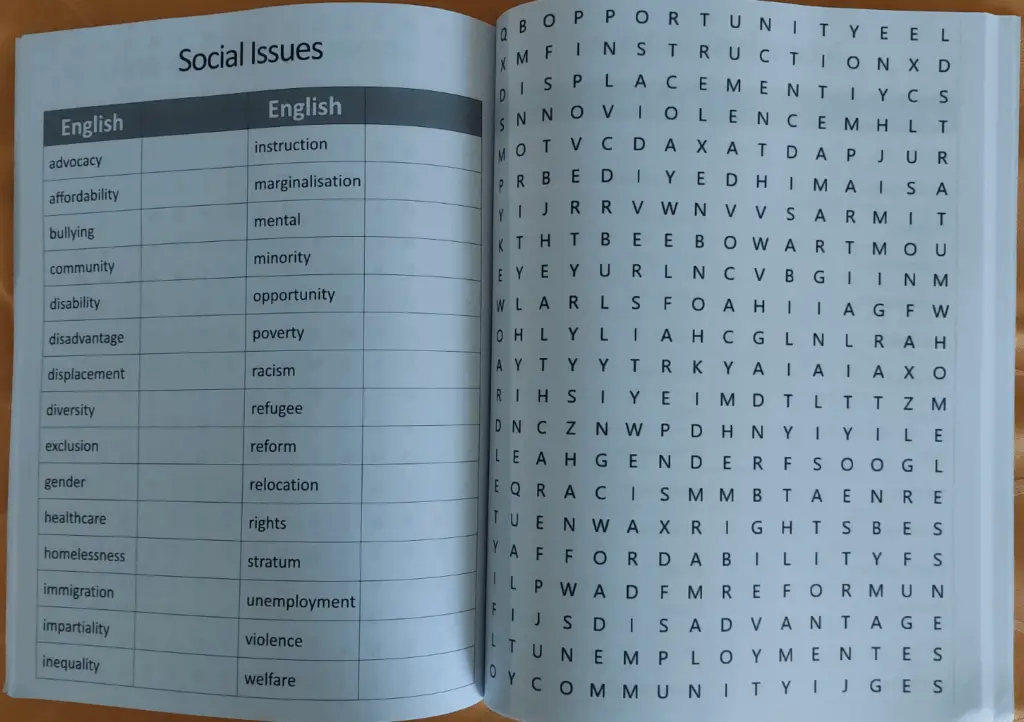 word search puzzle book for advanced learners